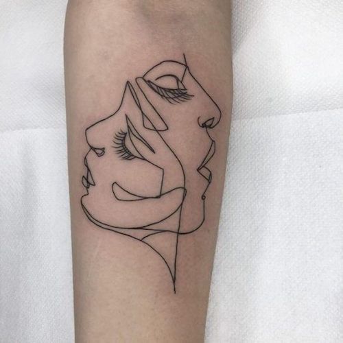 Line Art Overlapping Faces