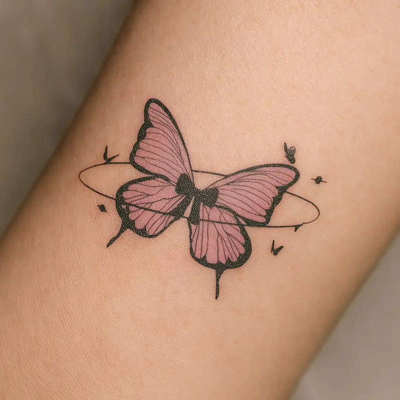 Black & Pink Butterfly