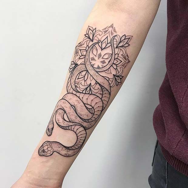 Snake & Geometric Mandala
